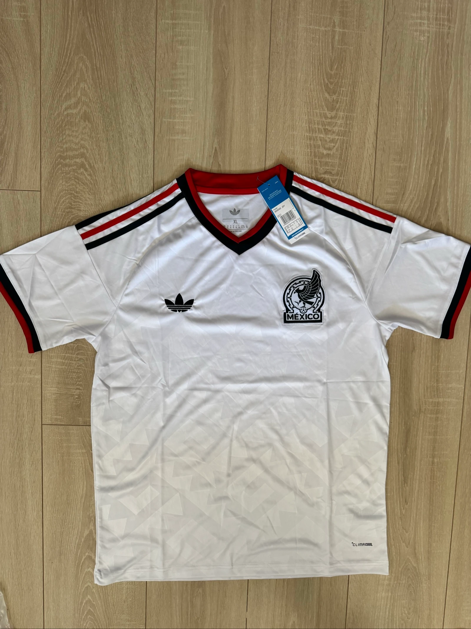 Maillot Mexique Adidas Originals Blanc Retro – Taille XL – Neuf avec étiquette